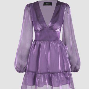 Purple shimmer short dress